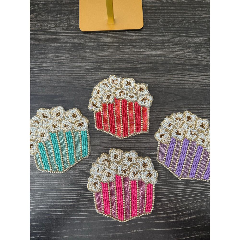 Artisan Made Beaded Popcorn Coasters
